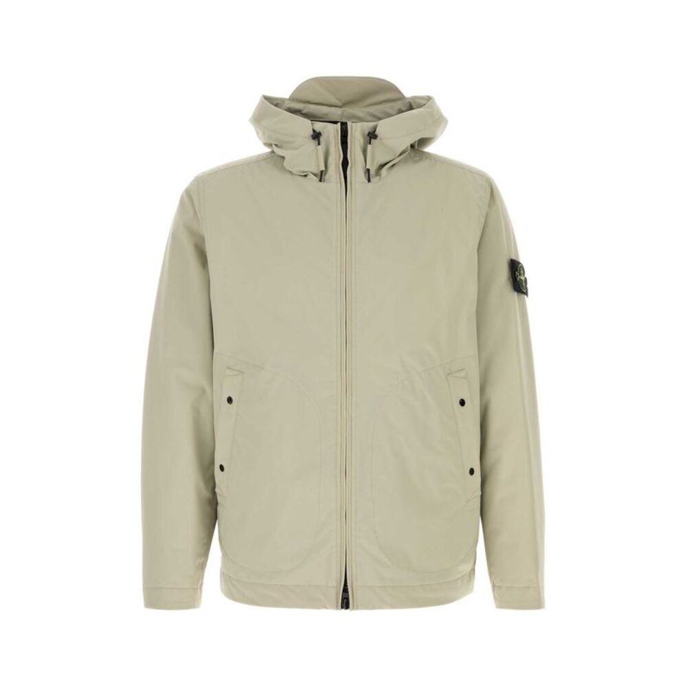 Stone Island Men Sand Stretch Polyester Jacket